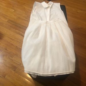 AFOUR A4 Teen Designer White Dress Two Pieces XXS